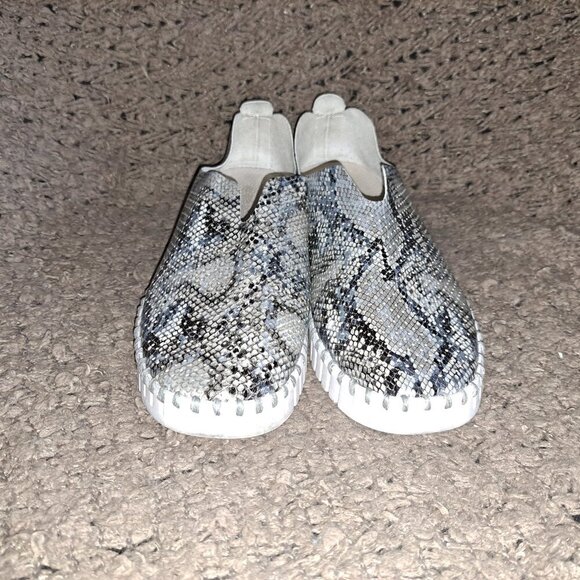 ILSE JACOBSEN-Tulip-Snakeprint Vegan Leather/Leather Insole-Sz 40-9.5-Excellent - Picture 3 of 8